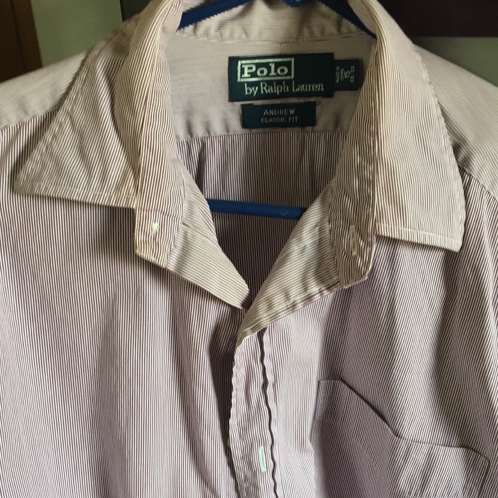 Men’s long sleeve polo button down.
